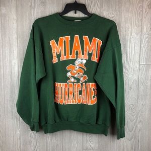 Vintage miami hurricanes crewneck sweatshirt Clearance
